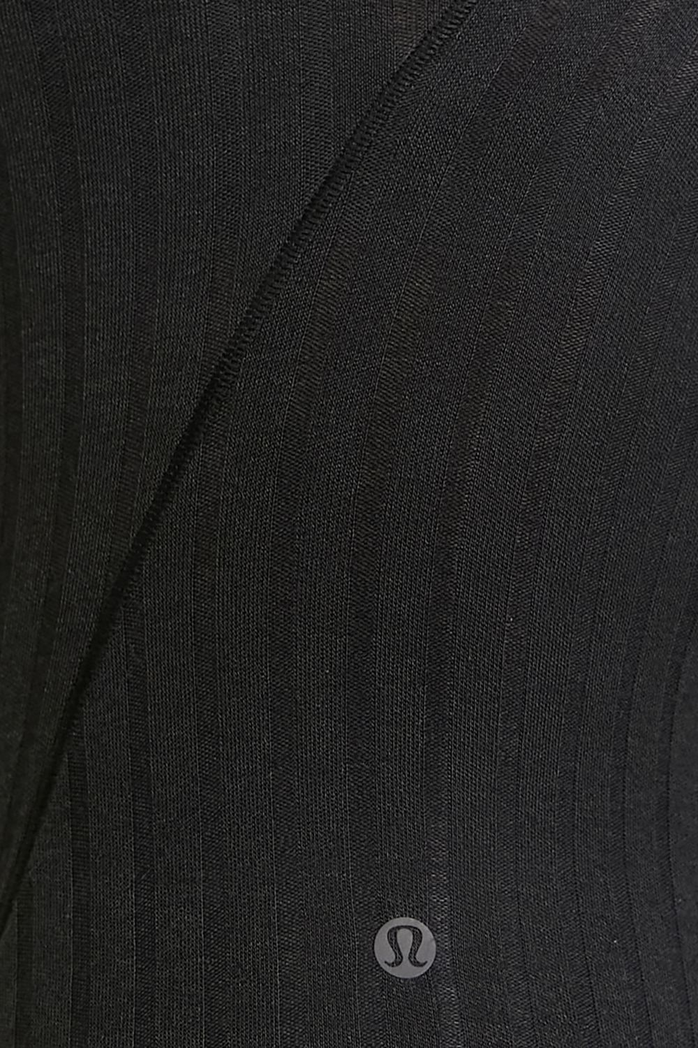 תמונת תקריב דוגמן של Wundermost Ribbed Wool Crewneck Long-Sleeve Bodysuit