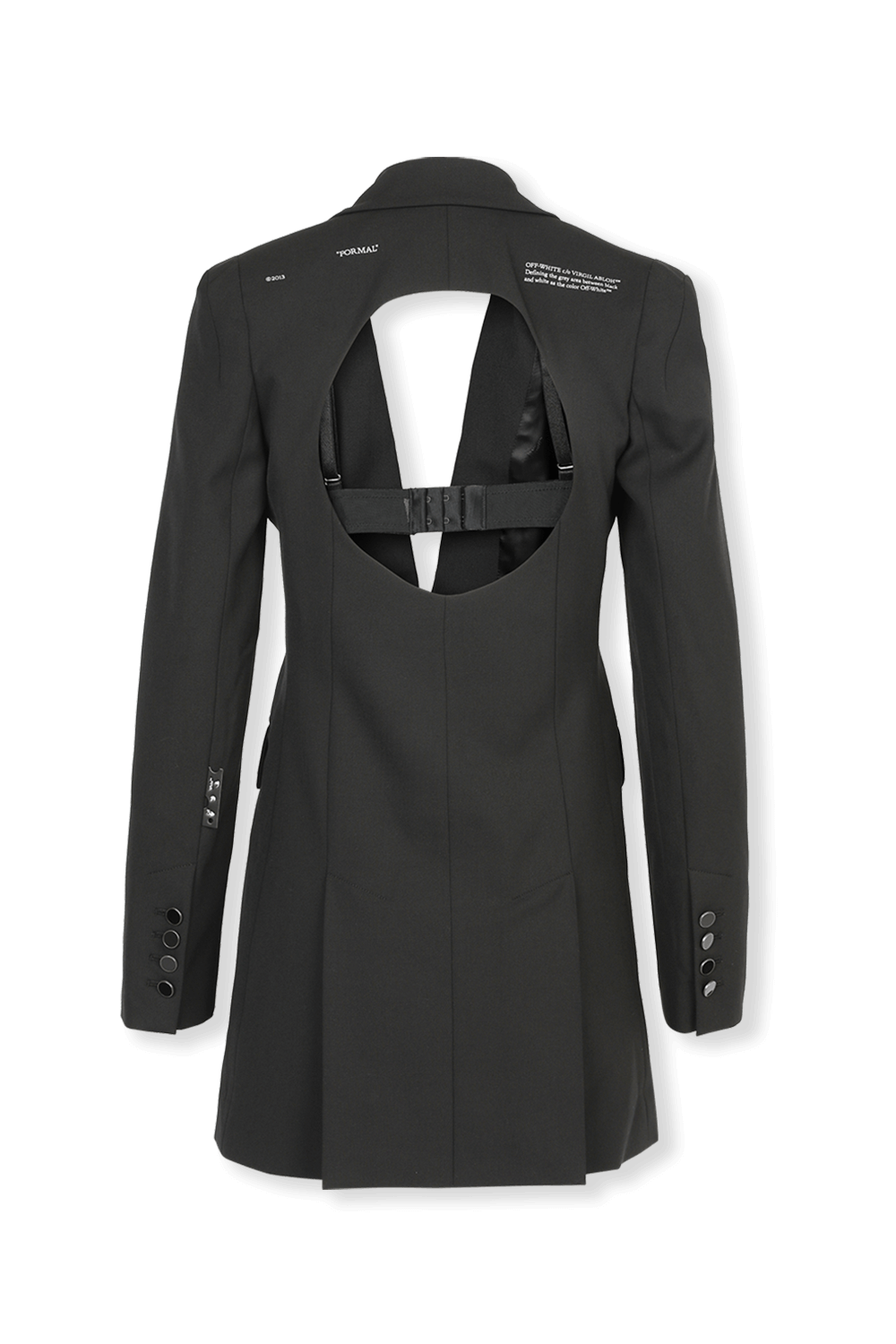 תמונה אחורית של Cut-Out Blazer Dress in Black