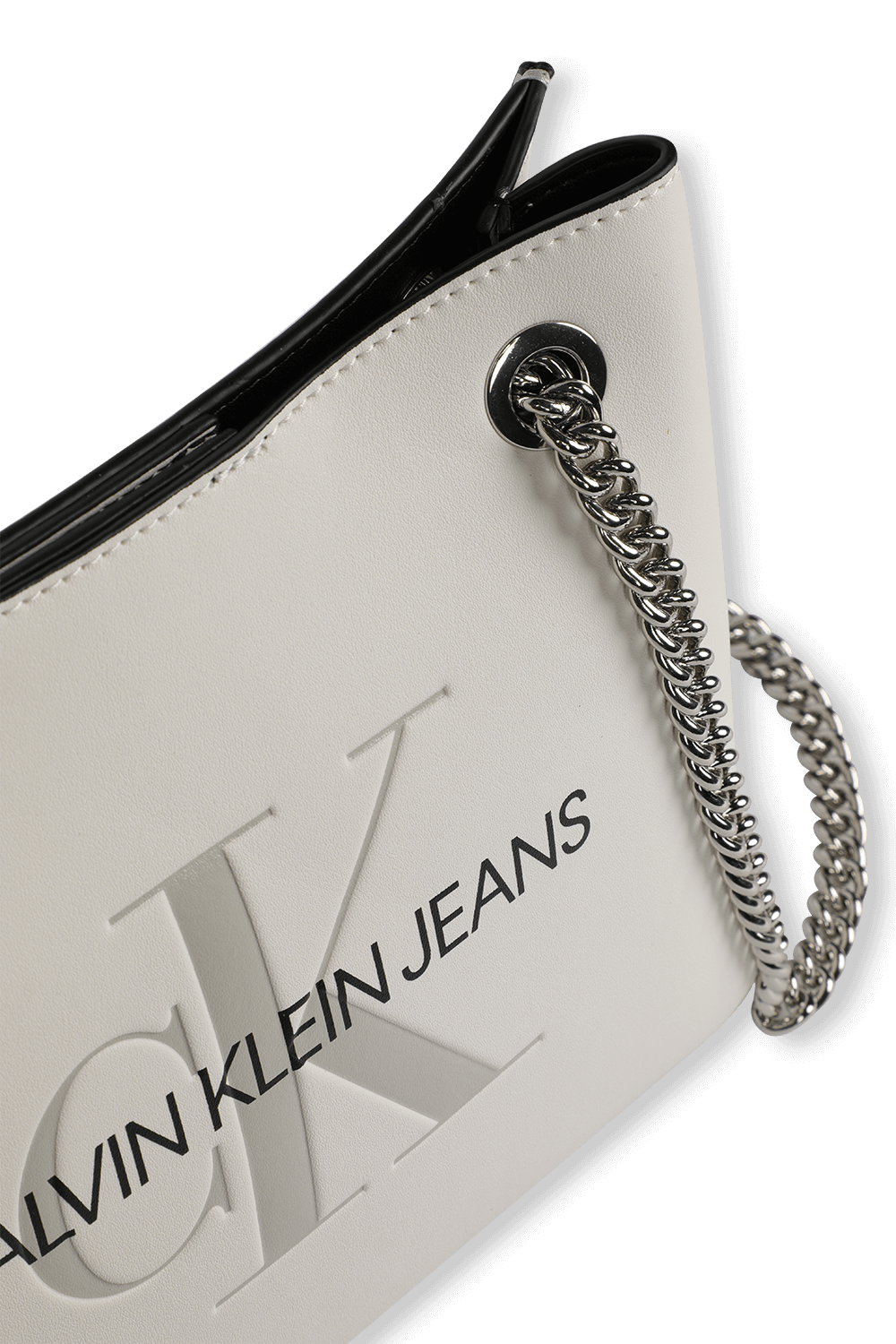 תמונת תקריב של Big Logo Shoulder Bag in White