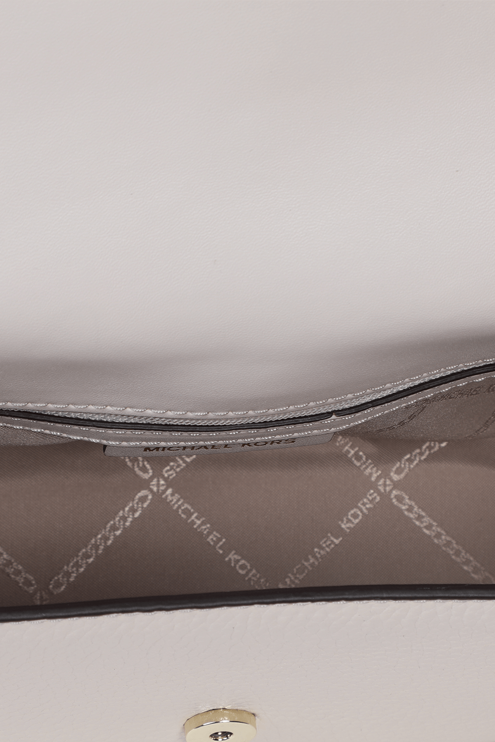 תמונת פנים של Lea Small Logo Bag in White MICHAEL KORS