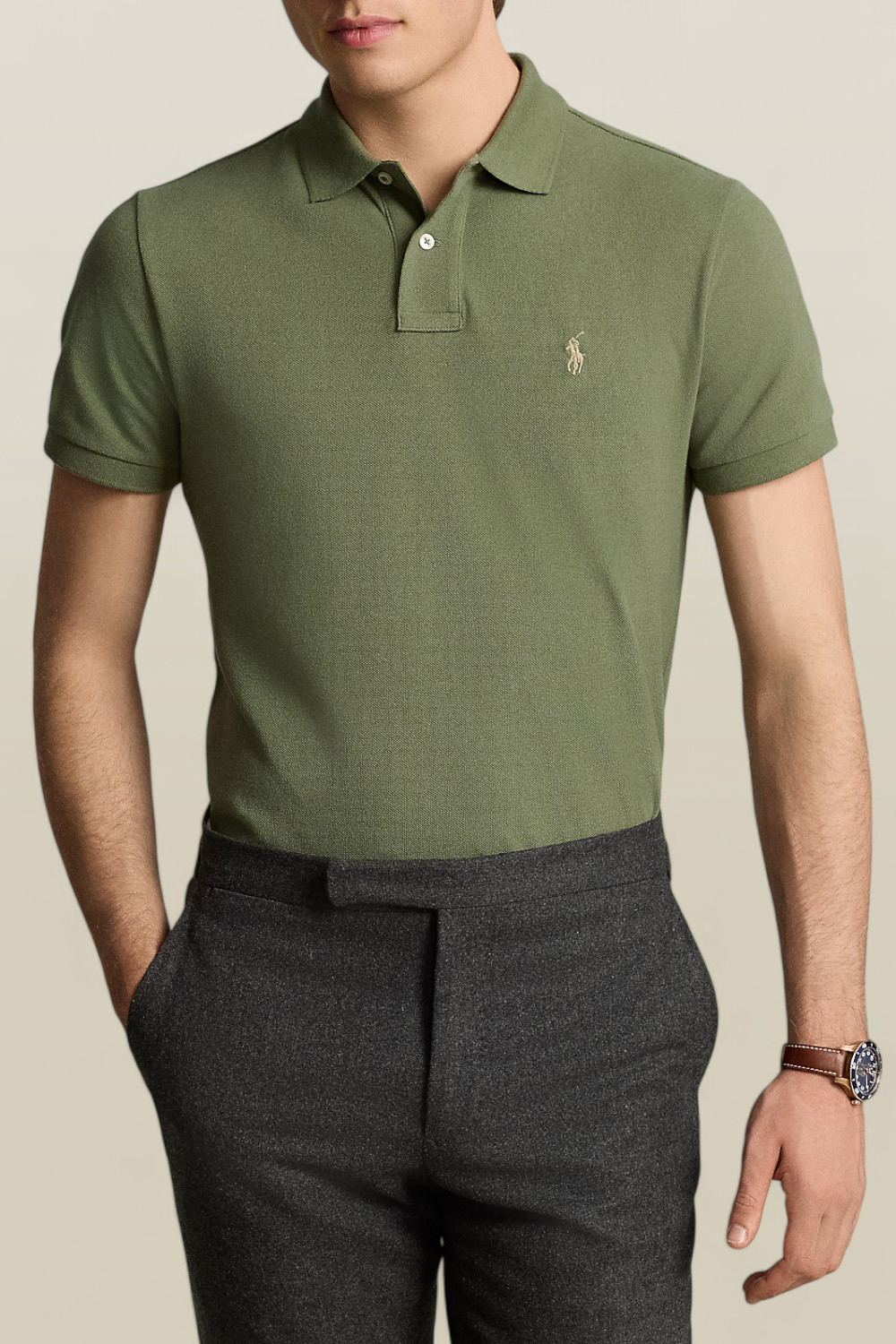 תמונת דוגמן קידמית של חולצת פולו סלים פיט POLO RALPH LAUREN