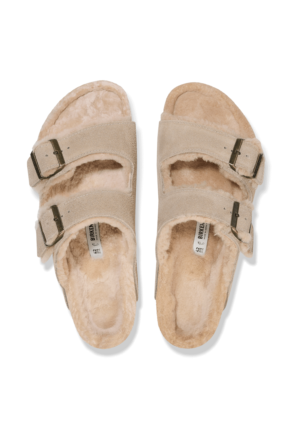 תמונת תקריב של סנדלי אריזונה שרלינג BIRKENSTOCK