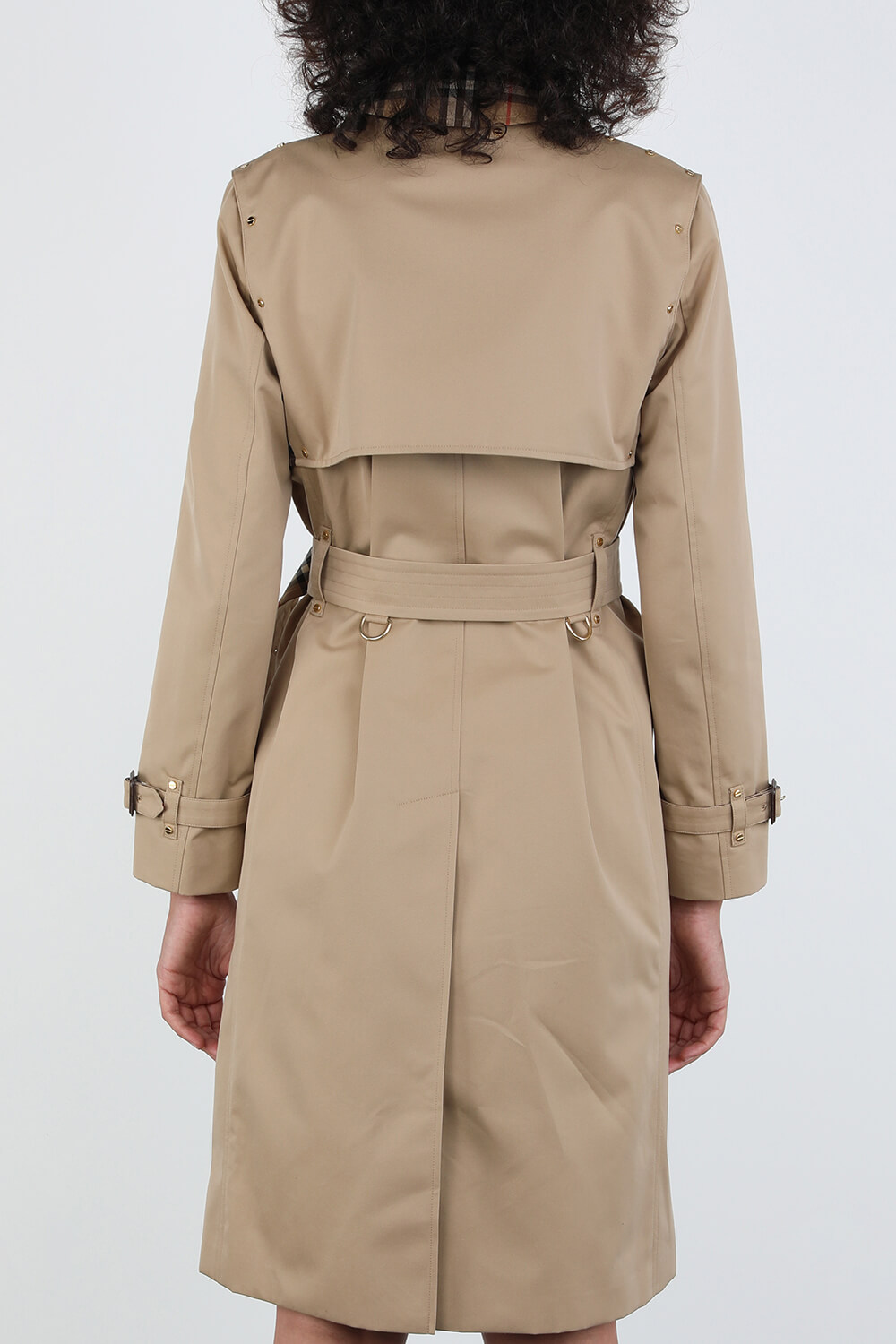 תמונת דוגמן אחורית של Herne Trench Coat in Brown