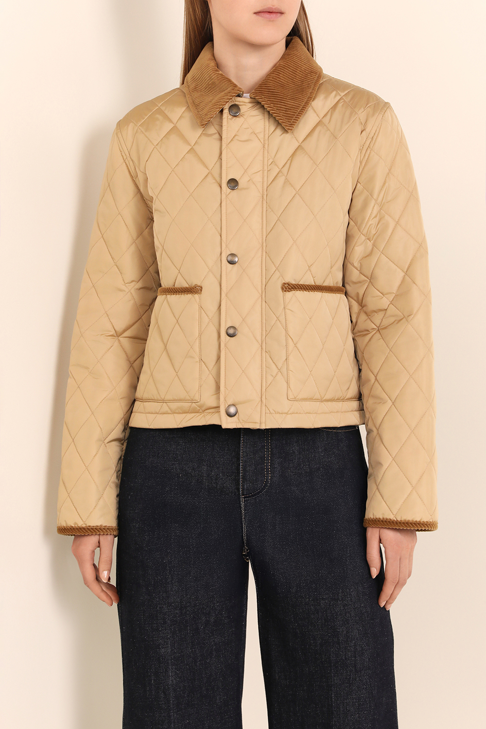 תמונת דוגמן קידמית של ז'קט קווילט BURBERRY