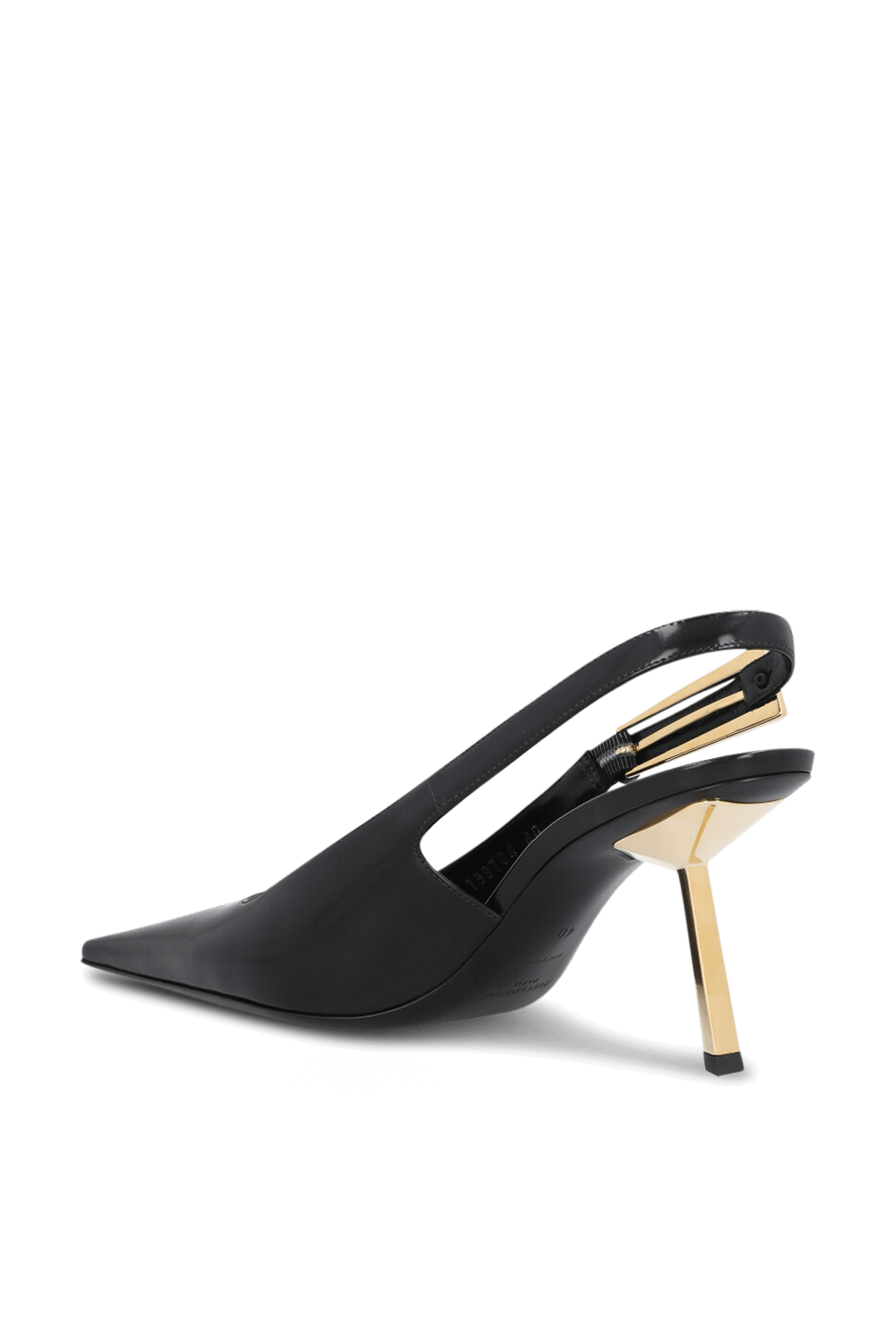 תמונה אחורית של נעלי עקב סלינג בק SAINT LAURENT