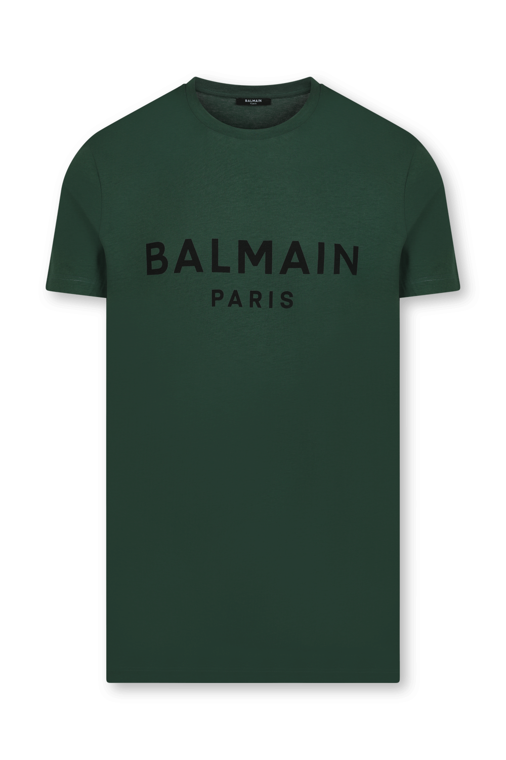 תמונה קידמית של חולצת טי קצרה עם לוגו פריז BALMAIN