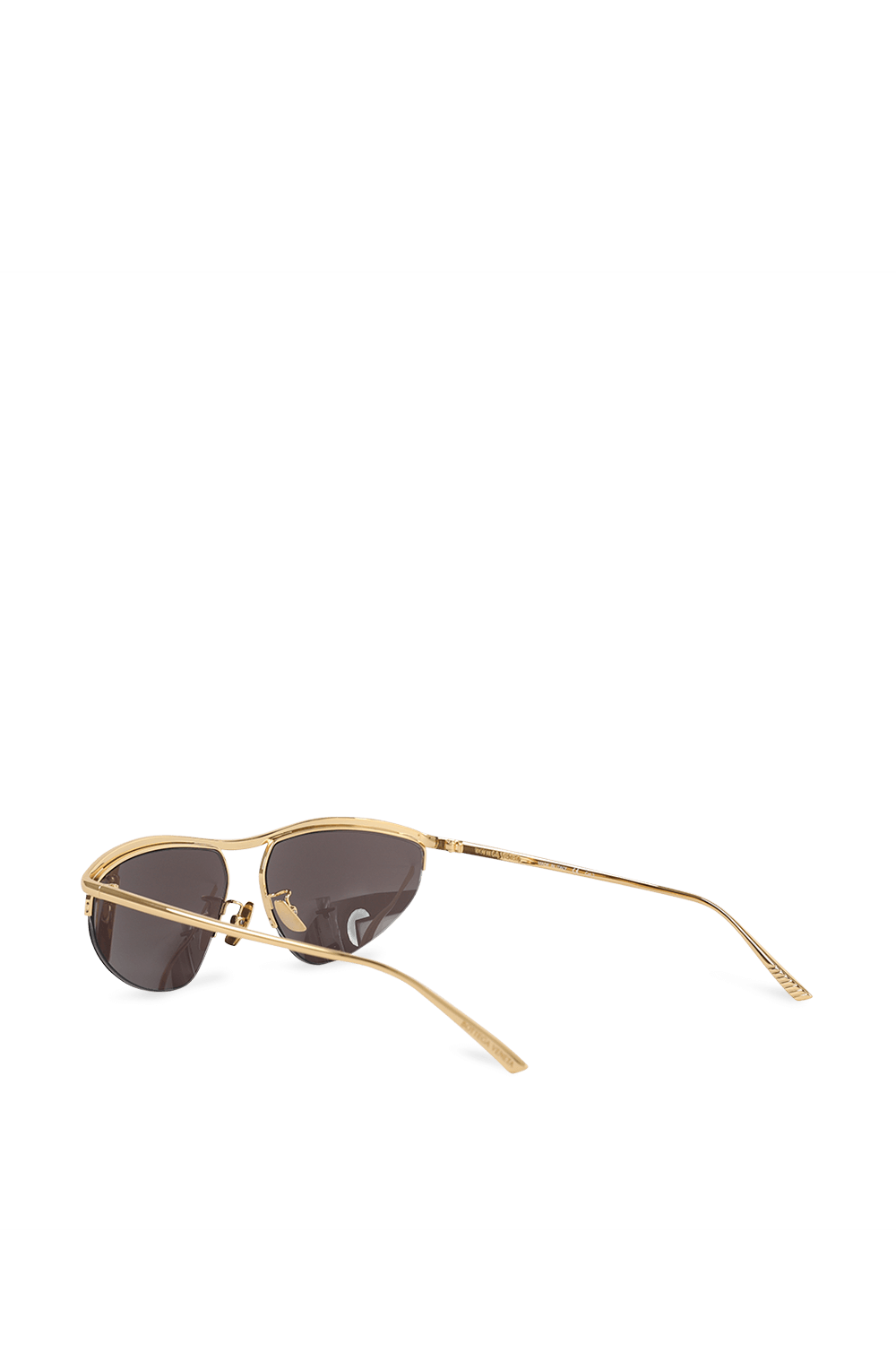 תמונה אחורית של משקשפי שמש עם מסגרת זהב BOTTEGA VENETA