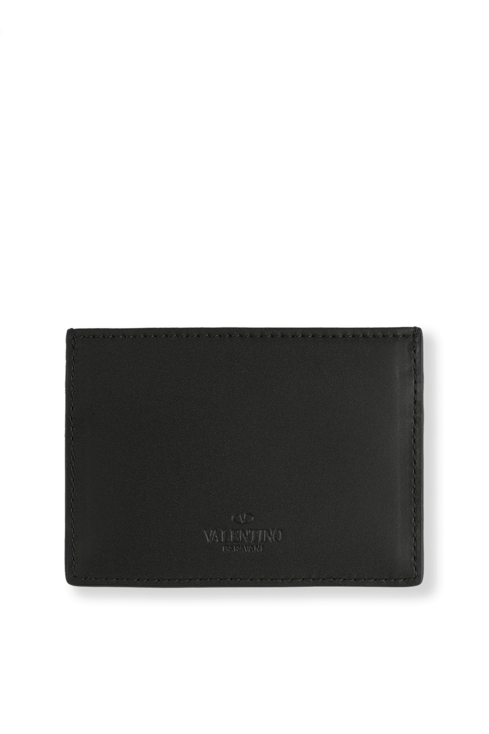 תמונה אחורית של Small VLTN Cardholder in Black and White