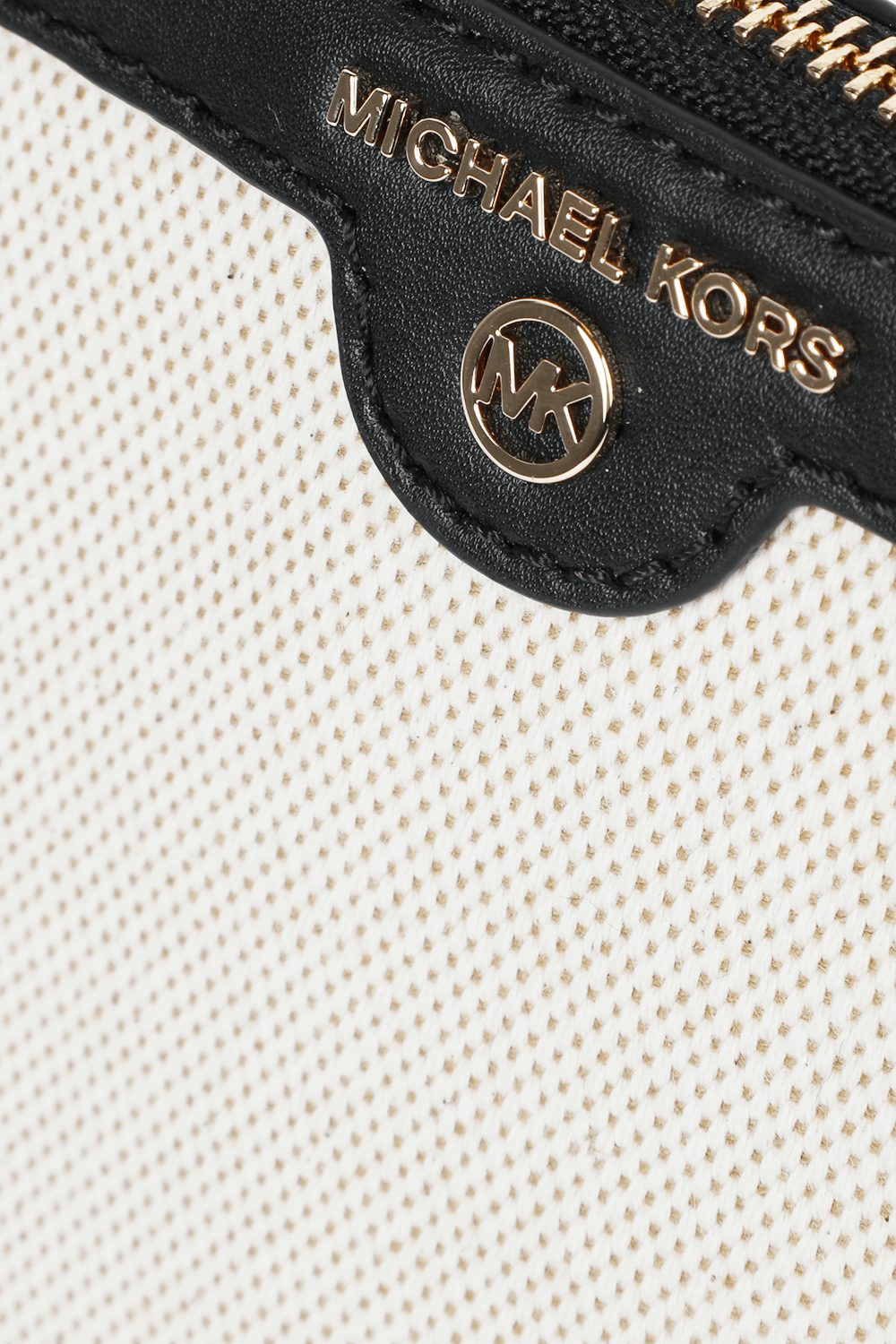 תמונת פנים של Dome Canvas Crossbody Bag With Black Leather MICHAEL KORS