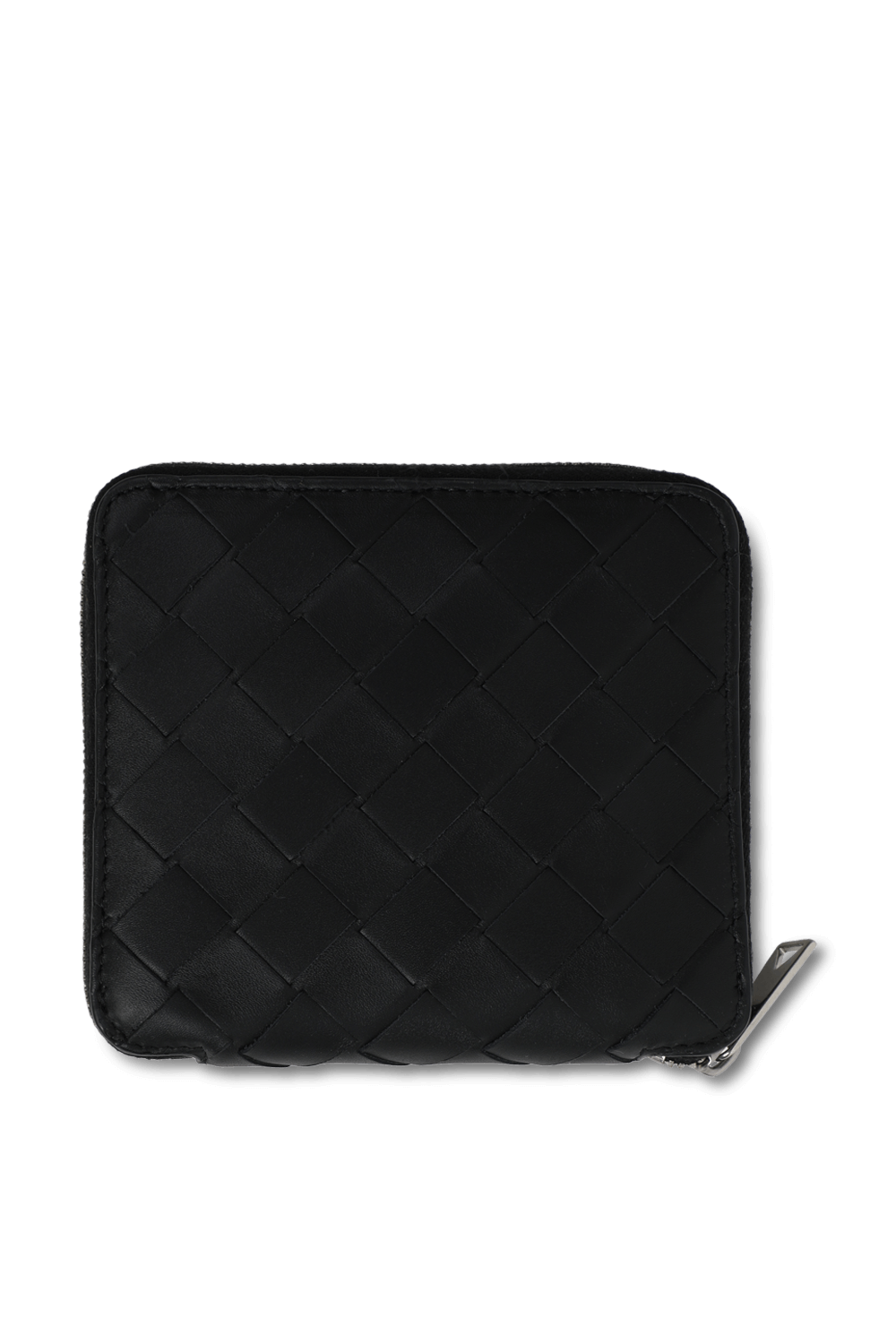 תמונה אחורית של ארנק מרוכסן מעור קלוע BOTTEGA VENETA