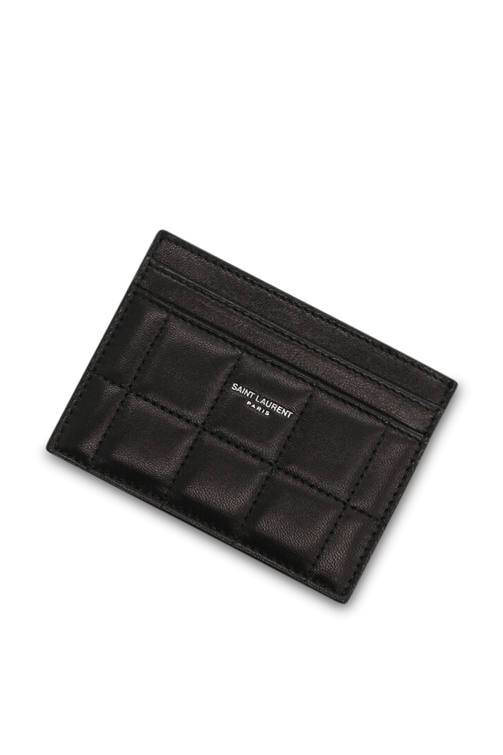 תמונת תקריב של ארנק כרטיסים מעור SAINT LAURENT