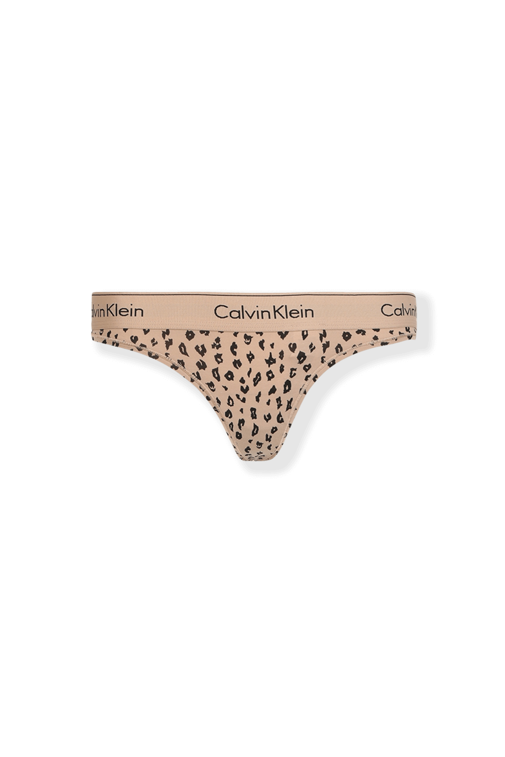 תמונה קידמית של Cheetah Savannah Thong in Brown CALVIN KLEIN