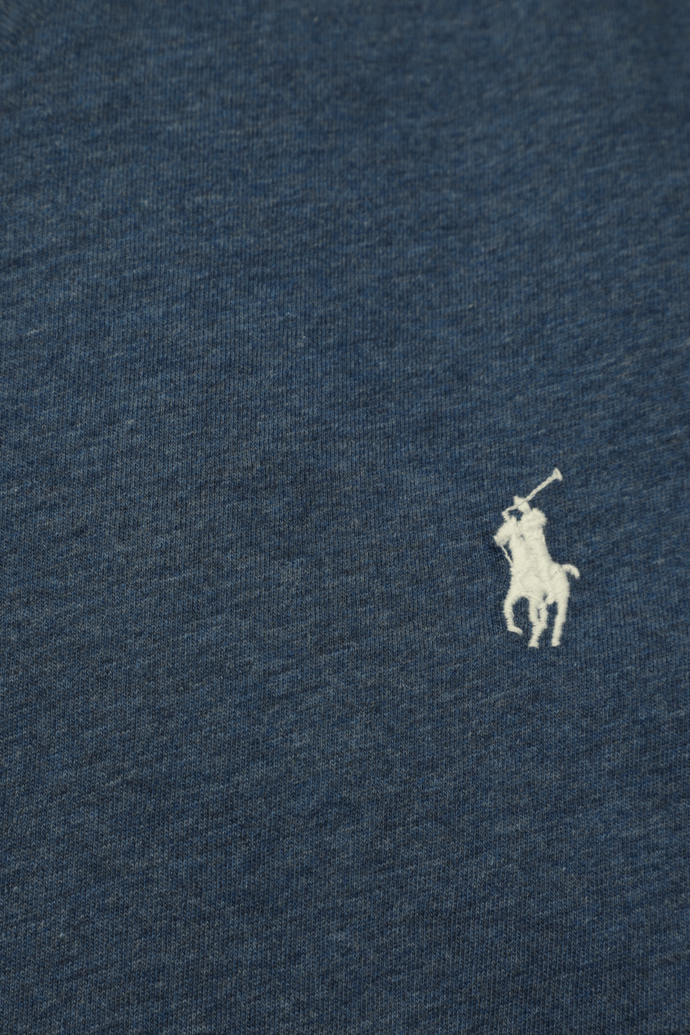 תמונה אחורית של V Neack Logo Tee in Blue POLO RALPH LAUREN