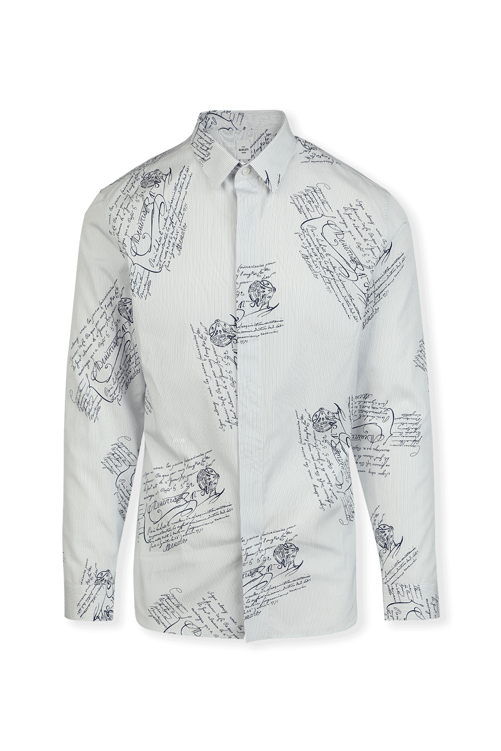 תמונה קידמית של Striped Scritto Andy Shirt In Blue and White