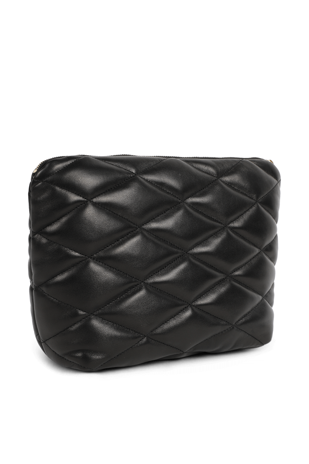 תמונה אחורית של תיק פאוץ' מעור קווילט SAINT LAURENT