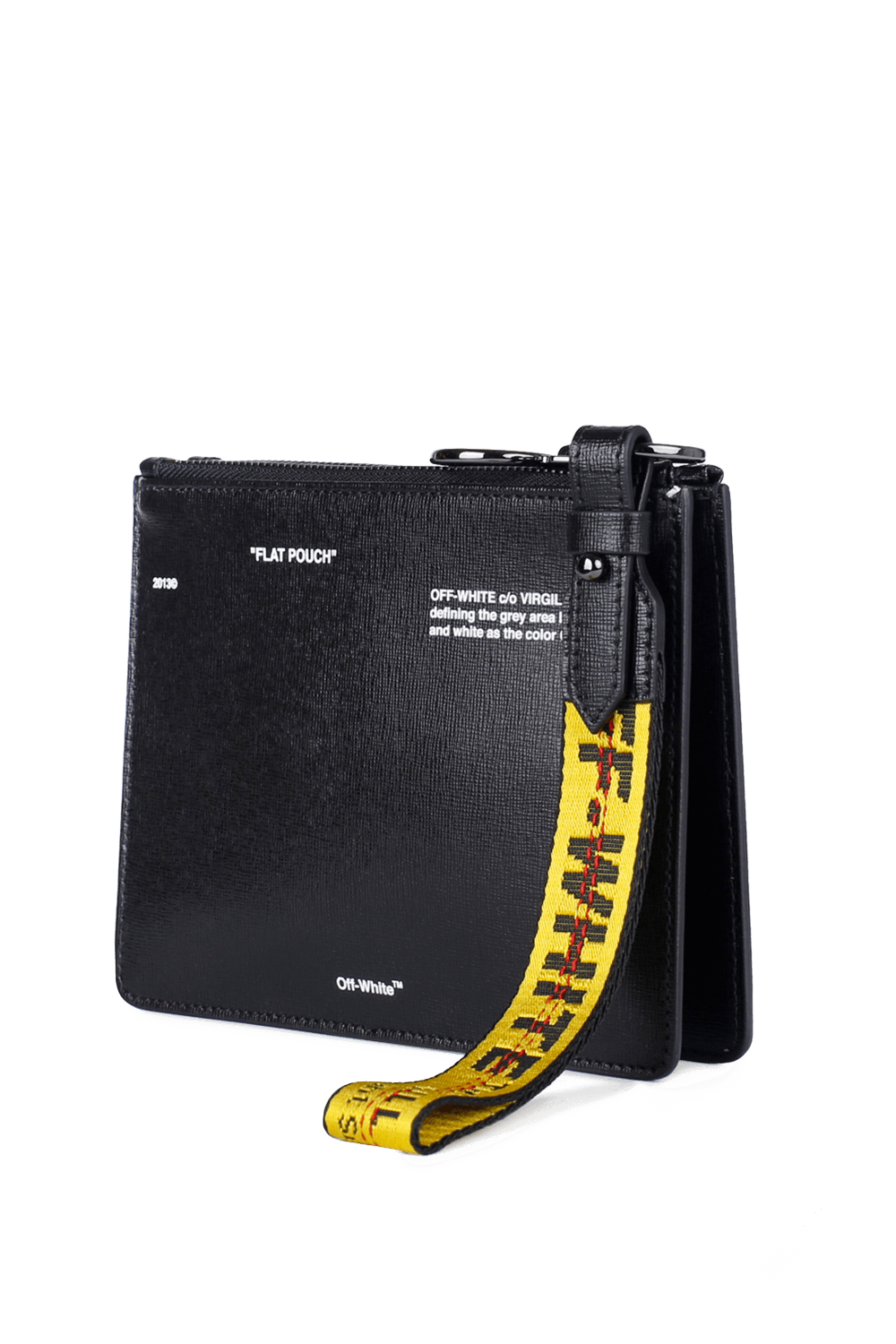 תמונה אחורית של DOUBLE FLAT POUCH BLACK NO COLOR OFF WHITE