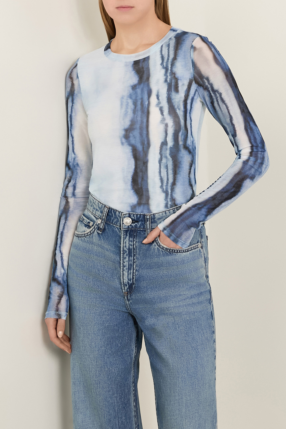 תמונת דוגמן קידמית של חולצה ארוכה RAG & BONE