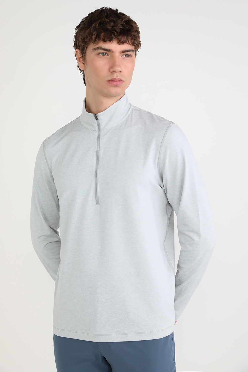 תמונת דוגמן קידמית של Soft Jersey Half Zip