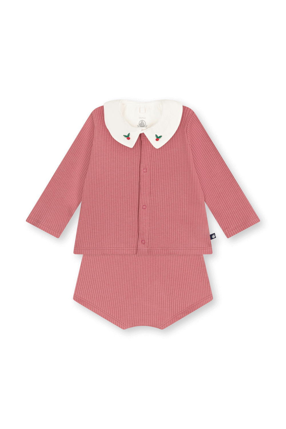 תמונת פנים של סט חולצה מכנסיים וקרדיגן PETIT BATEAU