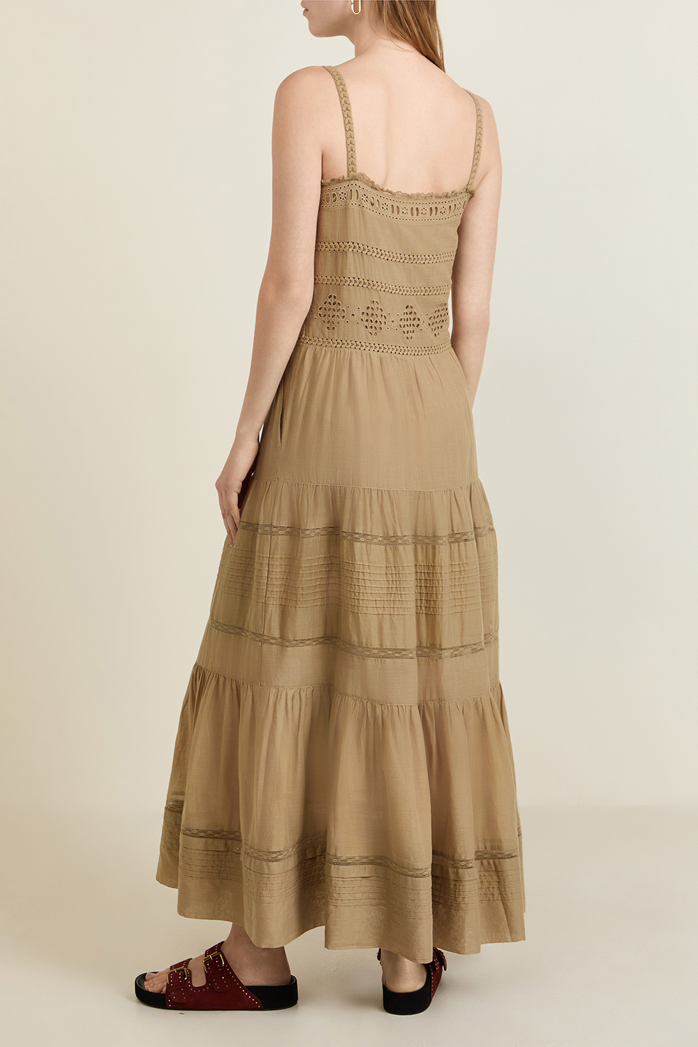 תמונת דוגמן אחורית של שמלת בוהו שיק ISABEL MARANT