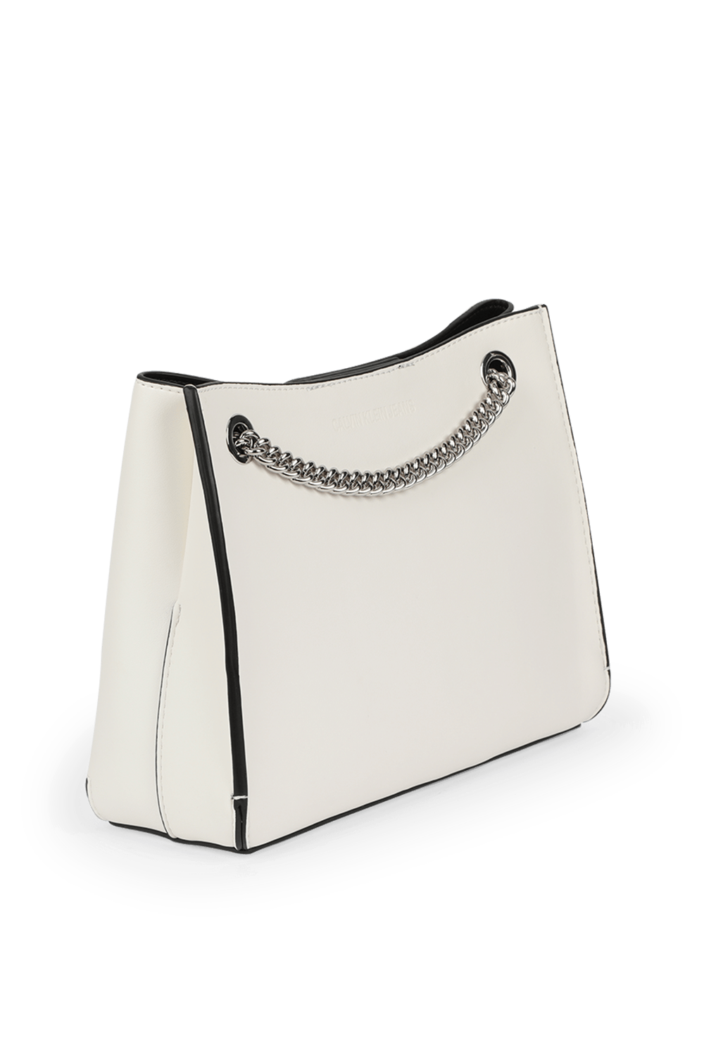 תמונה אחורית של Big Logo Shoulder Bag in White