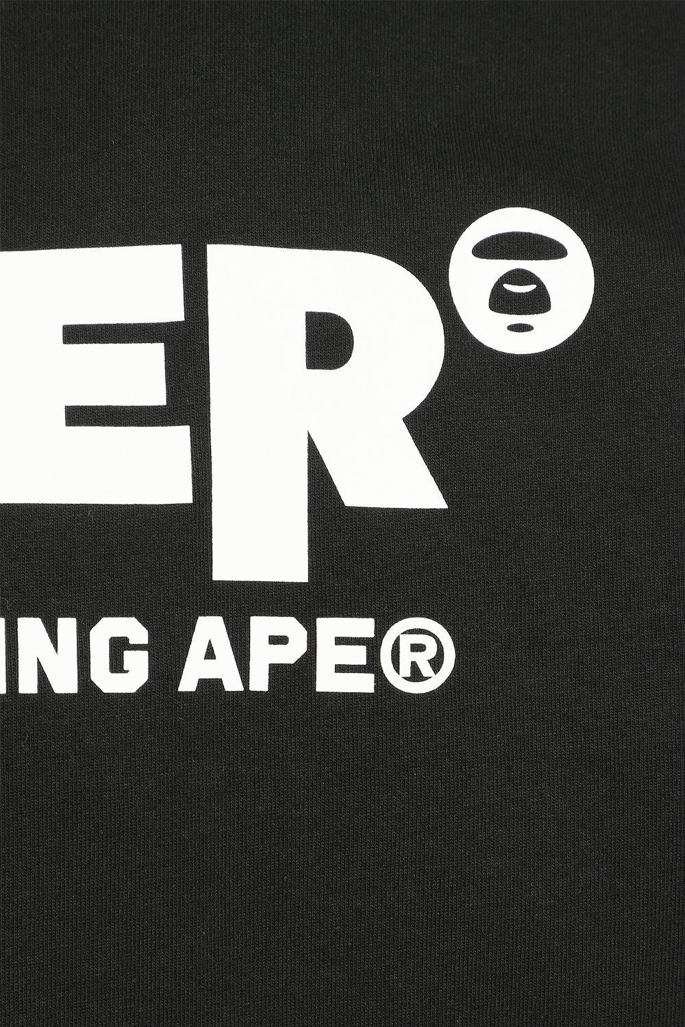 תמונת תקריב של Echo Ape Print Tshirt in Black AAPE