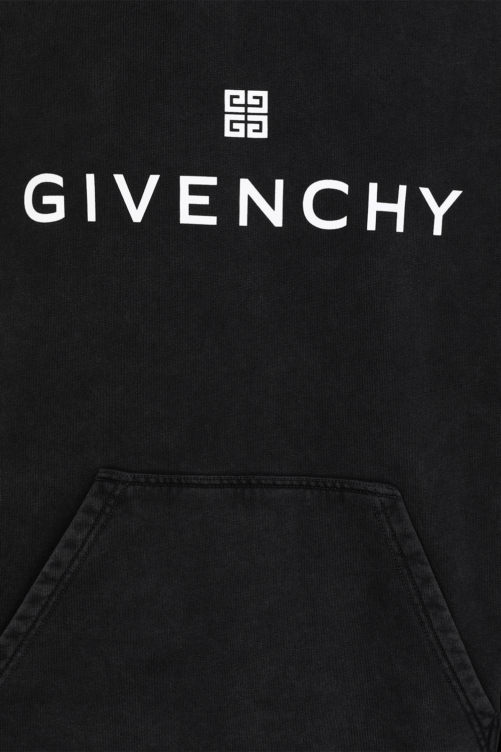 תמונה אחורית של סווטשירט קפוצ'ון עם לוגו GIVENCHY