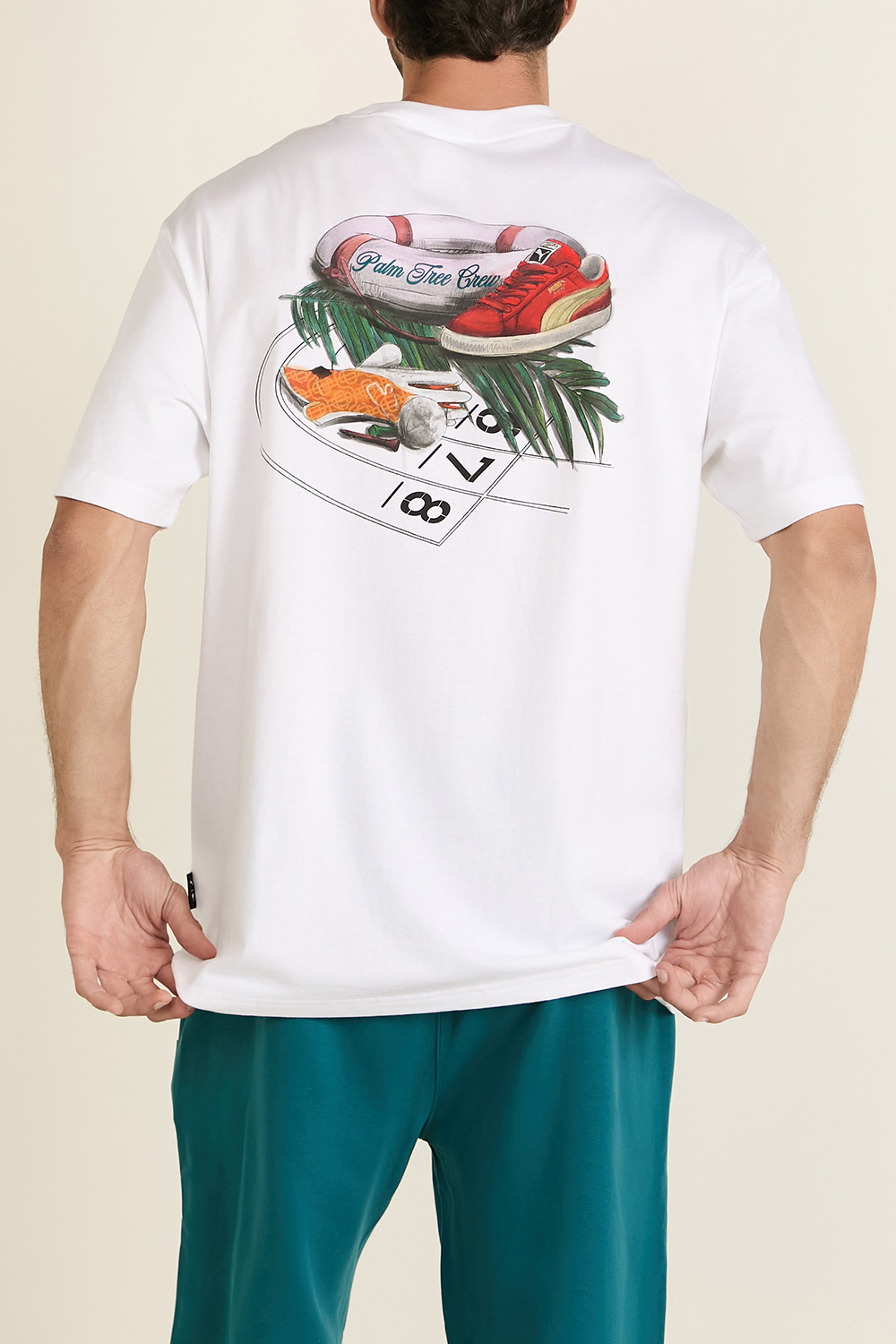 תמונת דוגמן אחורית של פומה X פאלם טרי חולצת טי PUMA