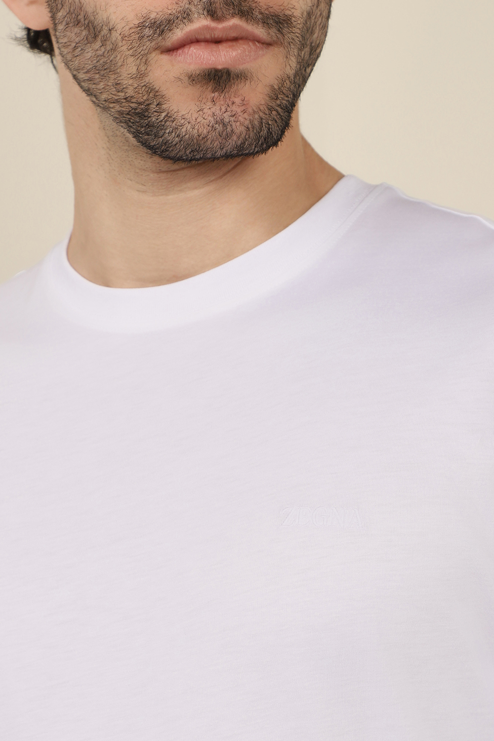 תמונת תקריב דוגמן של חולצת טי ZEGNA