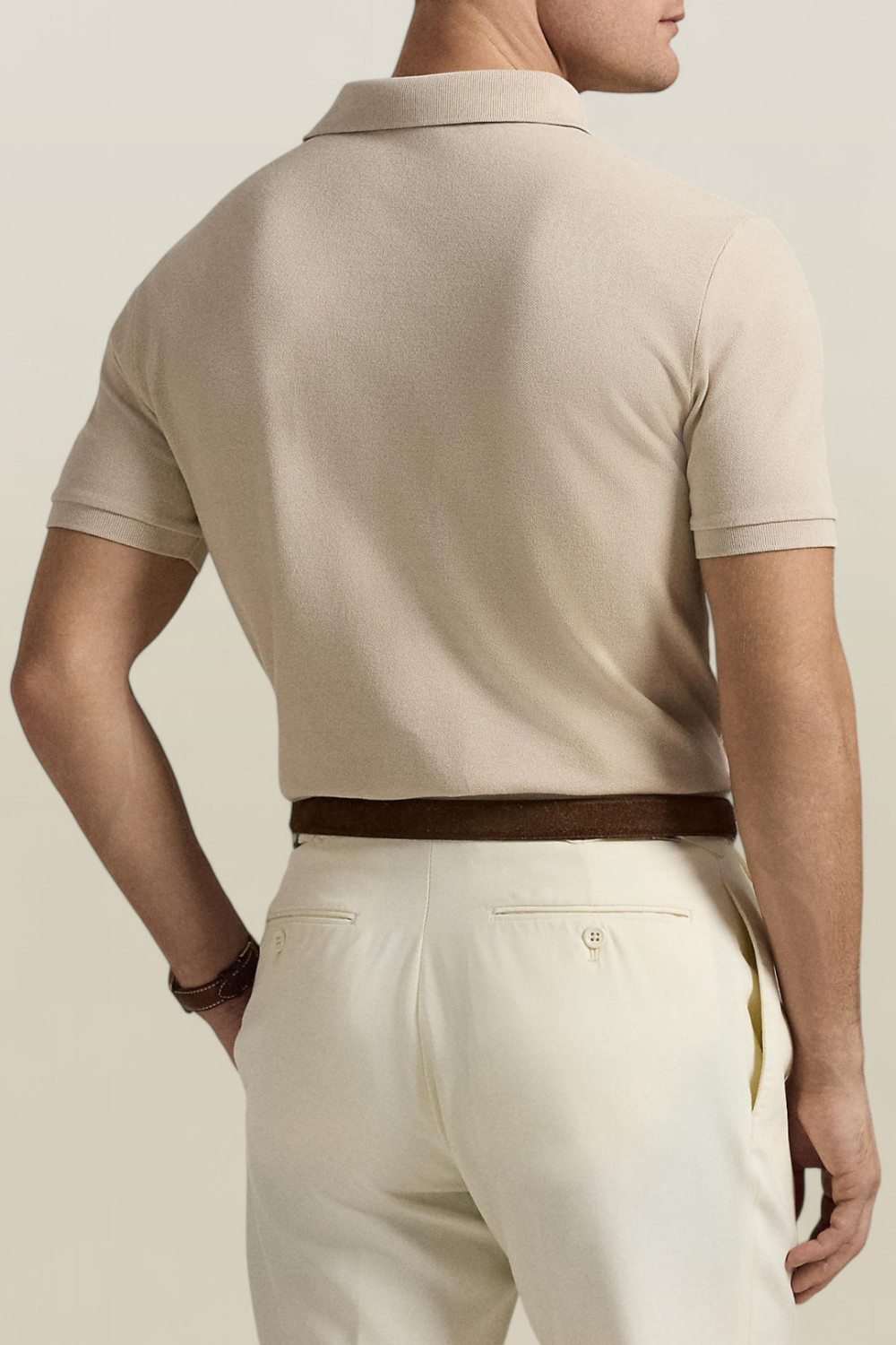 תמונת דוגמן אחורית של חולצת פולו סלים פיט POLO RALPH LAUREN