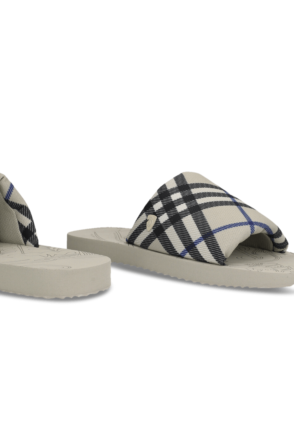 תמונת תקריב של כפכפי סליידס BURBERRY