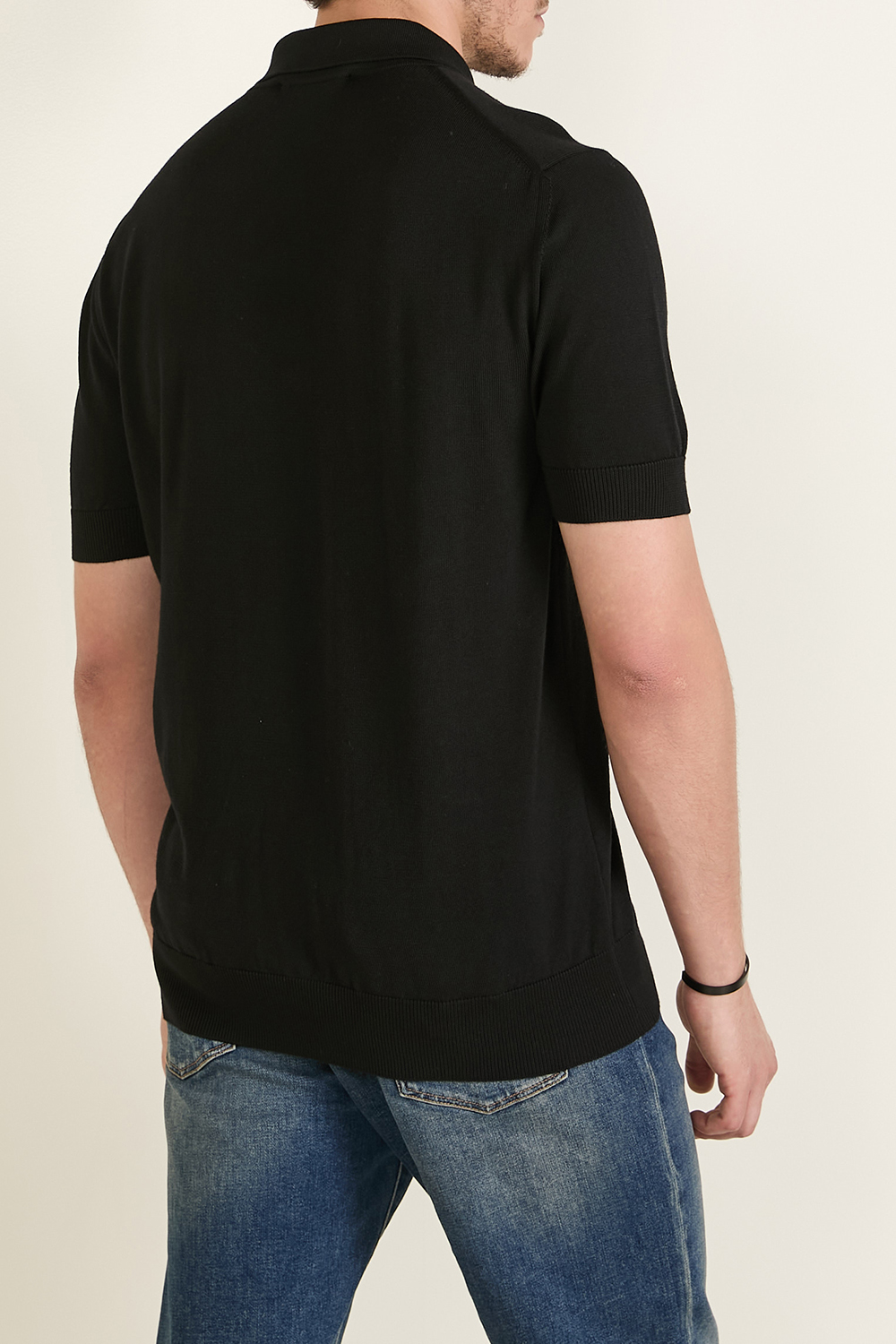 תמונת דוגמן אחורית של סריג פולו DOLCE & GABBANA