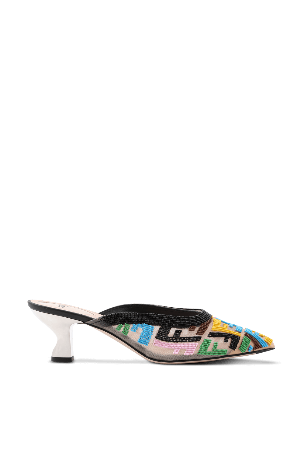 תמונה קידמית של Vertigo Pointed Toes Mules in Multicolor FENDI