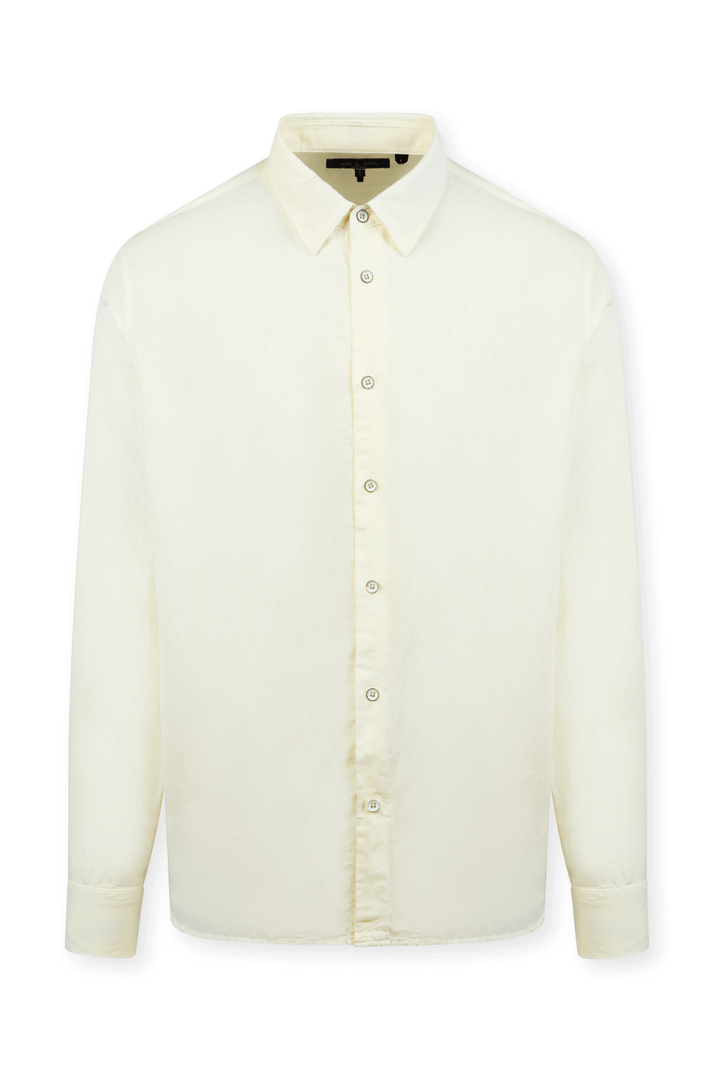 תמונה קידמית של חולצה מכופתרת מכותנה ופשתן RAG & BONE