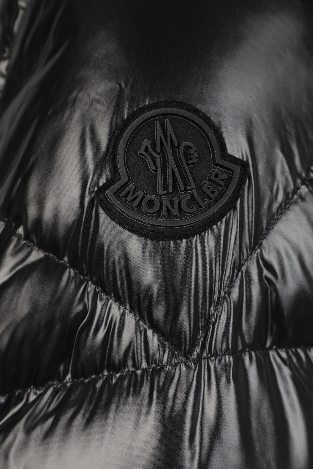תמונה אחורית של מעיל דאוגנק פאפר בצבע שחור MONCLER