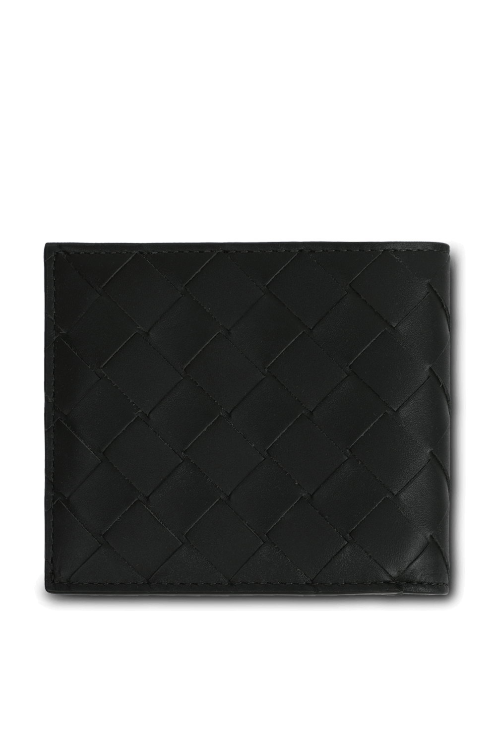 תמונה קידמית של ארנק מתקפל מעור קלוע BOTTEGA VENETA