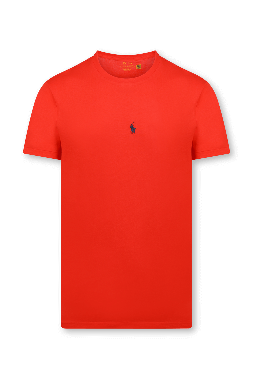 תמונה קידמית של חולצת טי אדומה עם לוגו רקום POLO RALPH LAUREN