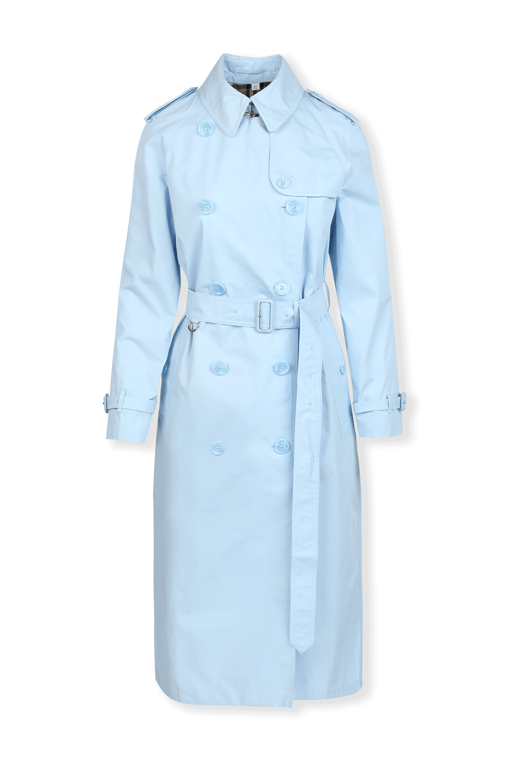 תמונה קידמית של Waterloo Long Coat in Blue BURBERRY