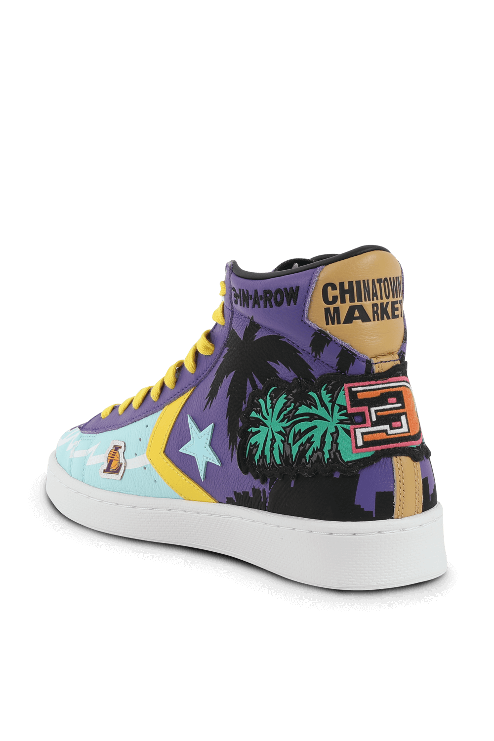 תמונה אחורית של Pro Leather Hi Prism Violet Poolside Sneaker CONVERSE