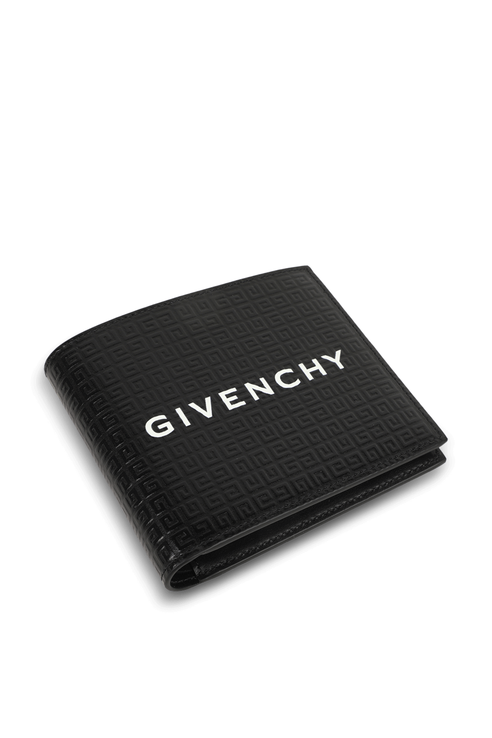תמונת תקריב של ארנק לוגומאני מעור שחור GIVENCHY