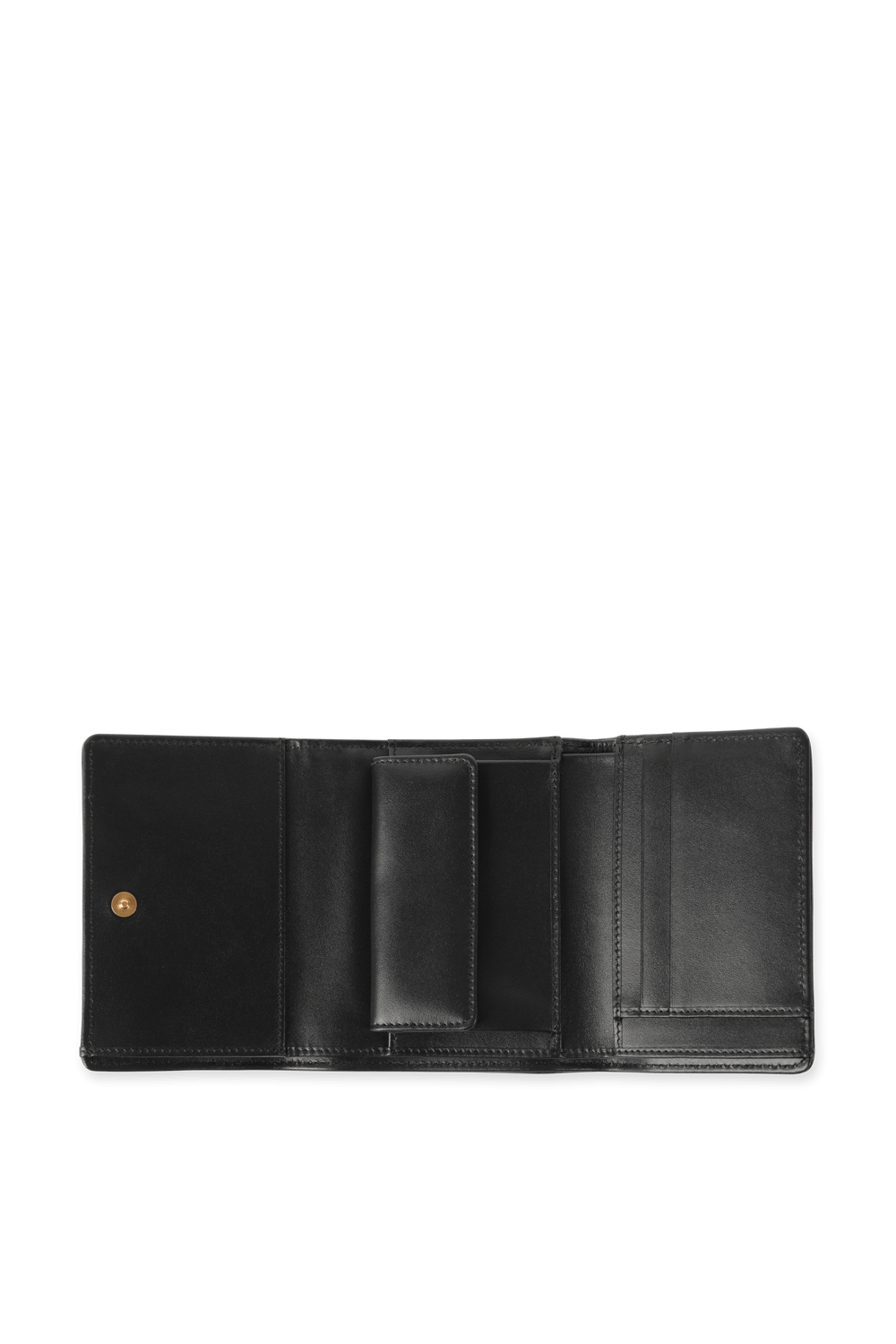 תמונת פנים של Leather French Flap Wallet in Black DOLCE & GABBANA