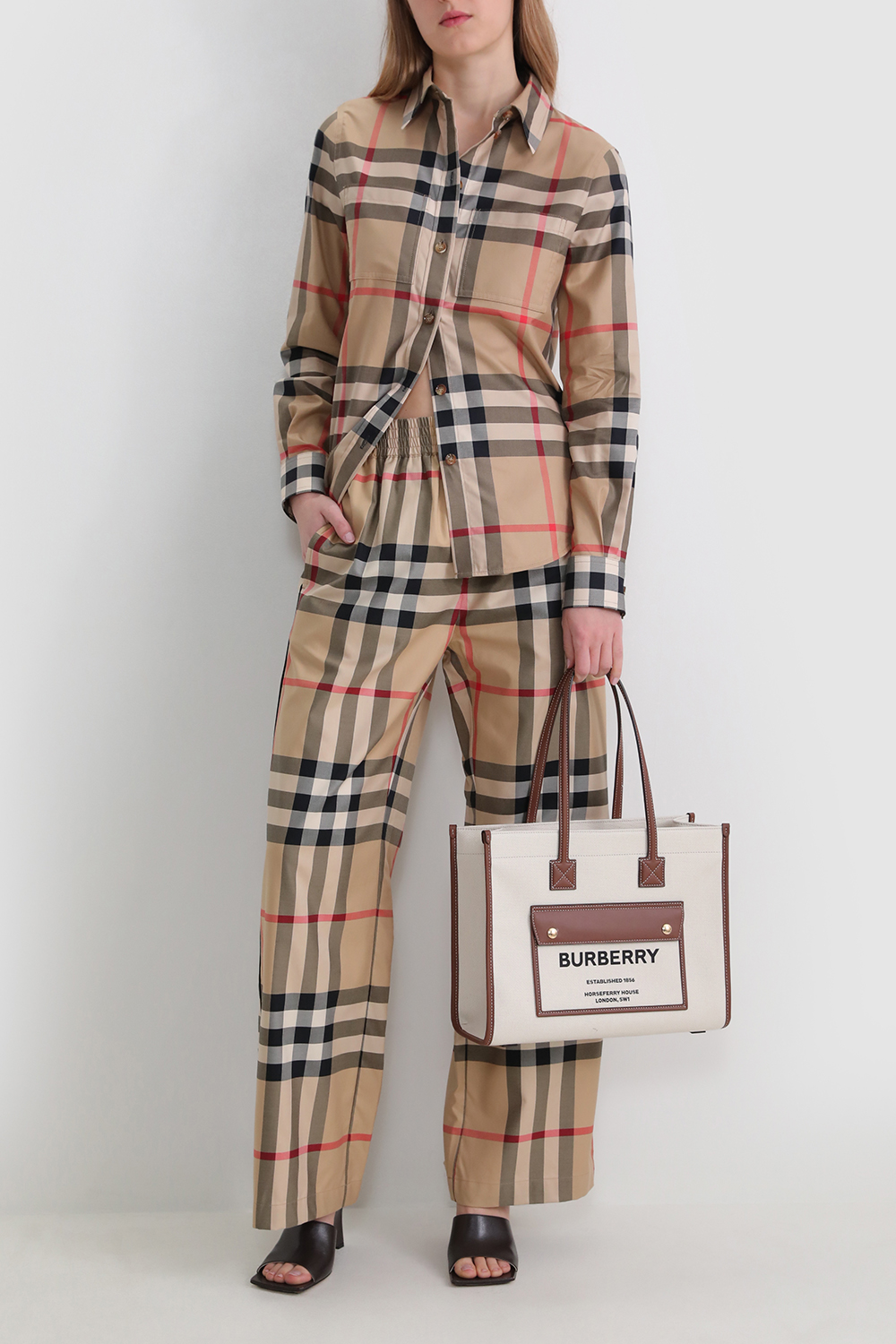 תמונת דוגמן קידמית של תיק טוט BURBERRY