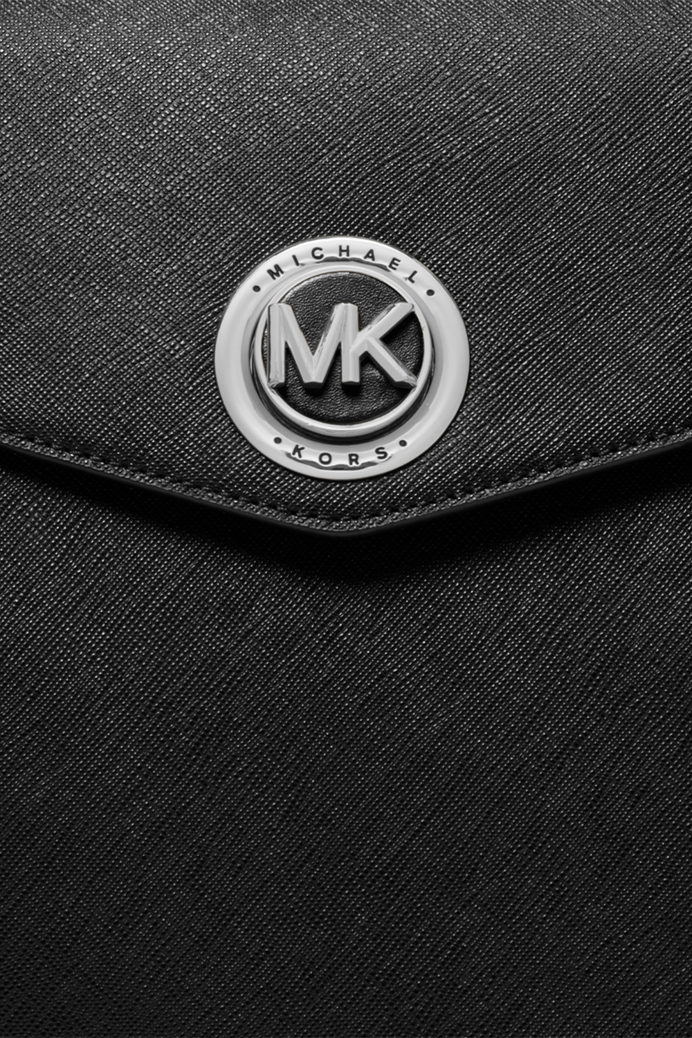 תמונת תקריב של Carmen LG Leather Belted Satchel in Black MICHAEL KORS