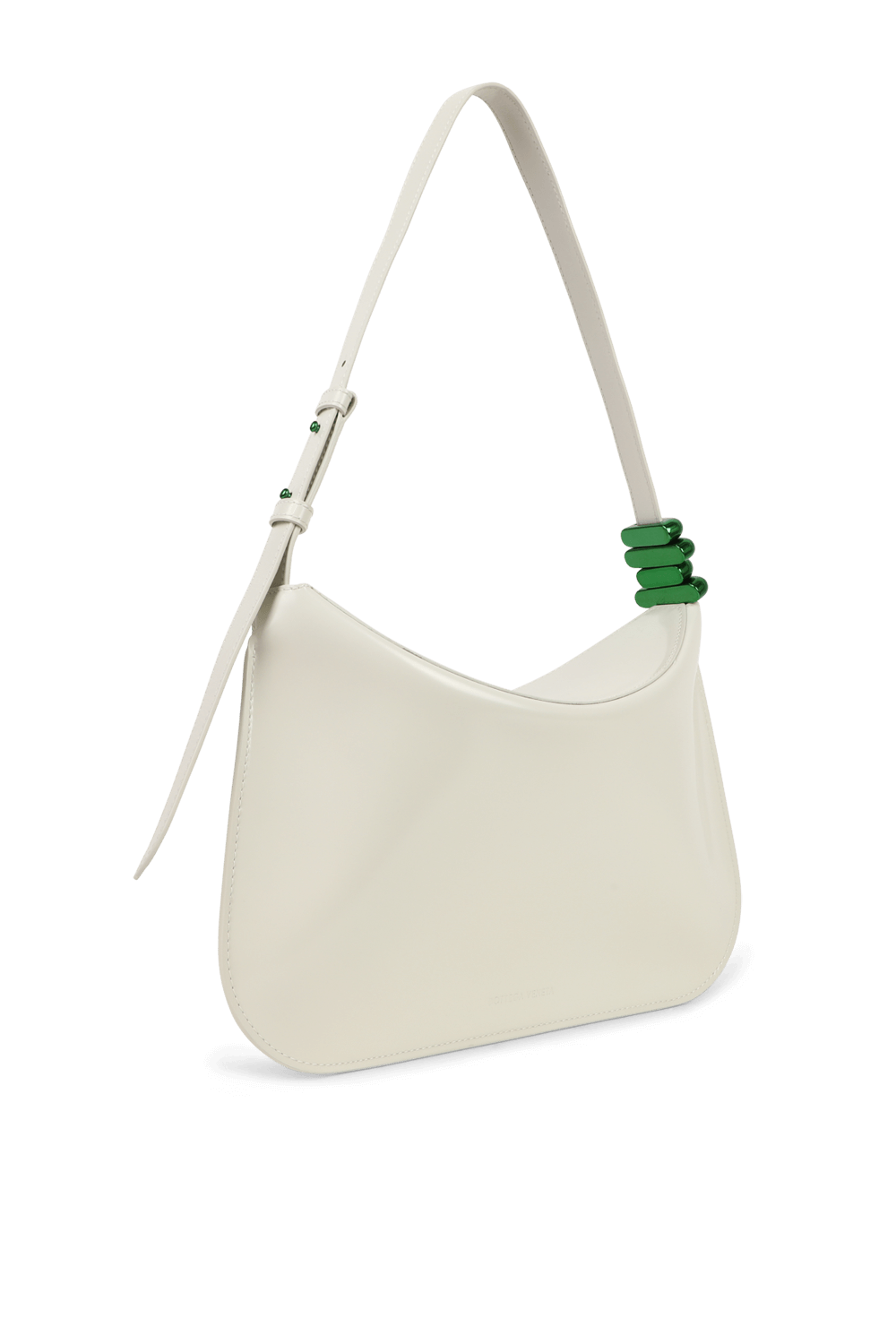 תמונה אחורית של תיק כתף פלאפ מעור עם חרוזים BOTTEGA VENETA