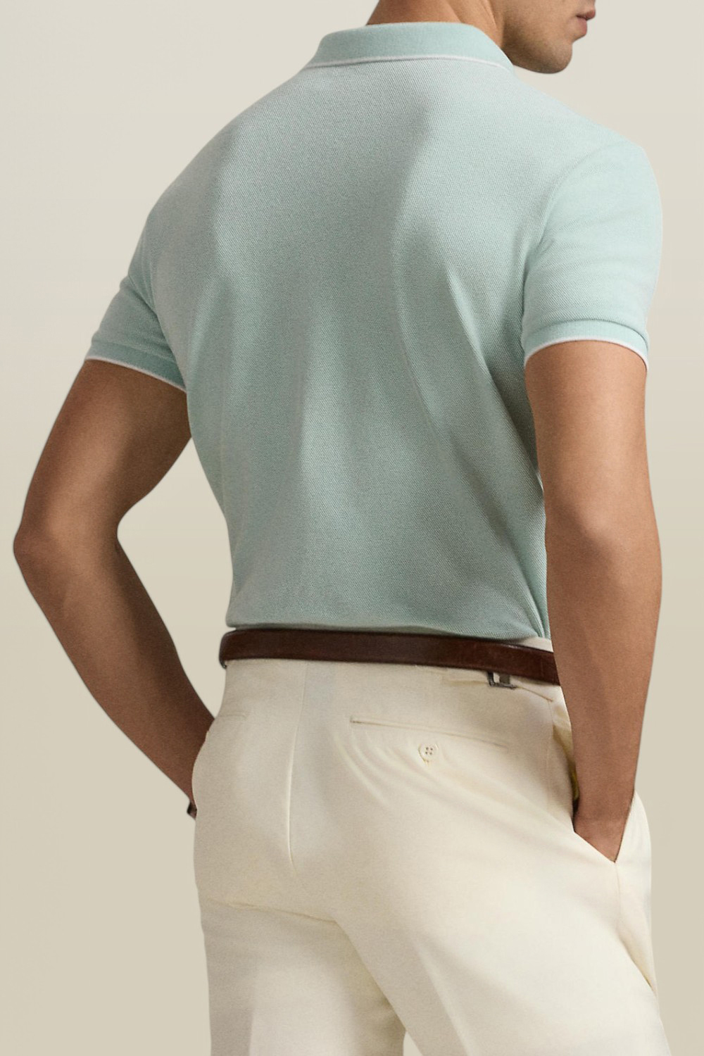 תמונת דוגמן אחורית של חולצת פולו סלים פיט POLO RALPH LAUREN