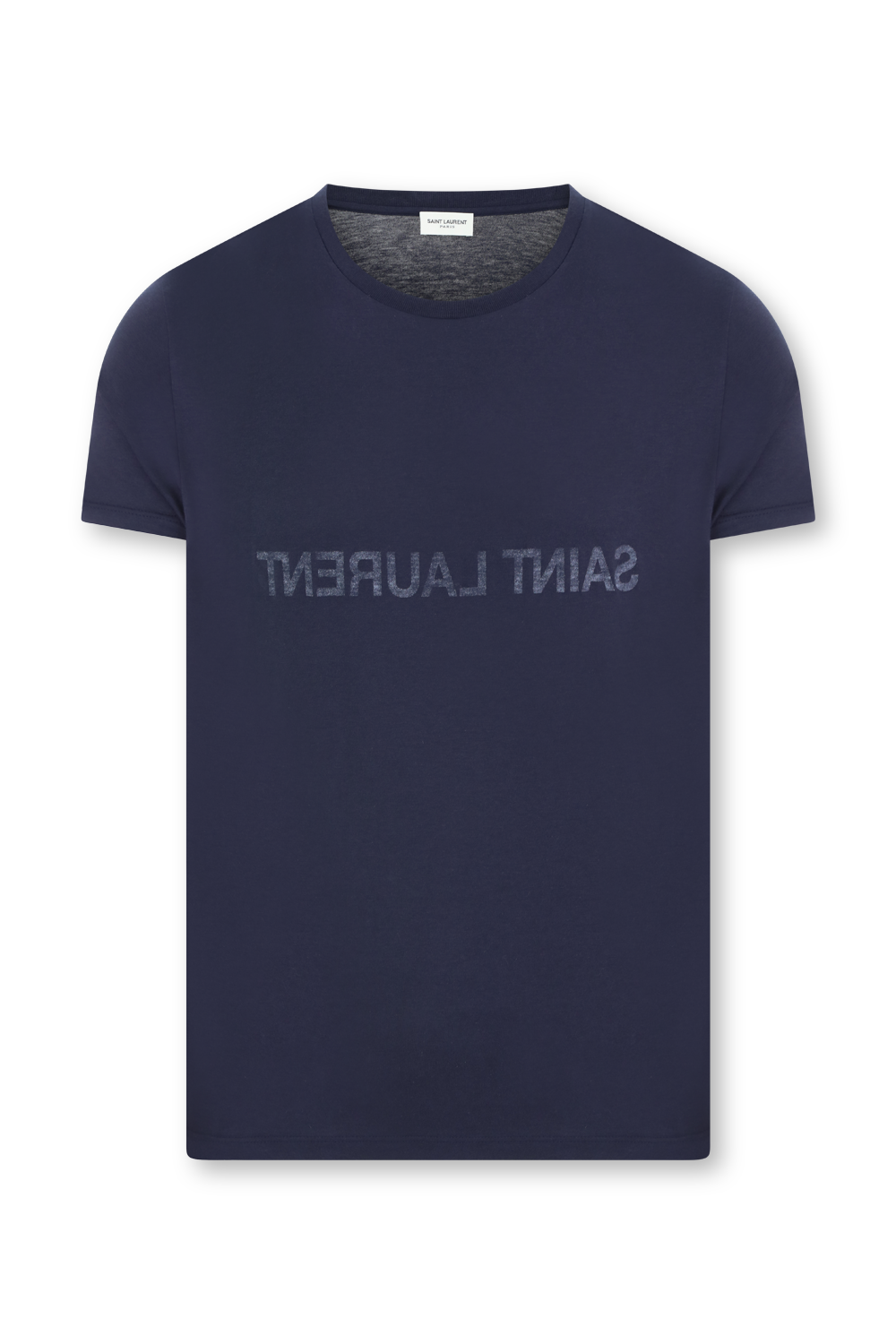 תמונה קידמית של חולצת טי עם הדפס SAINT LAURENT