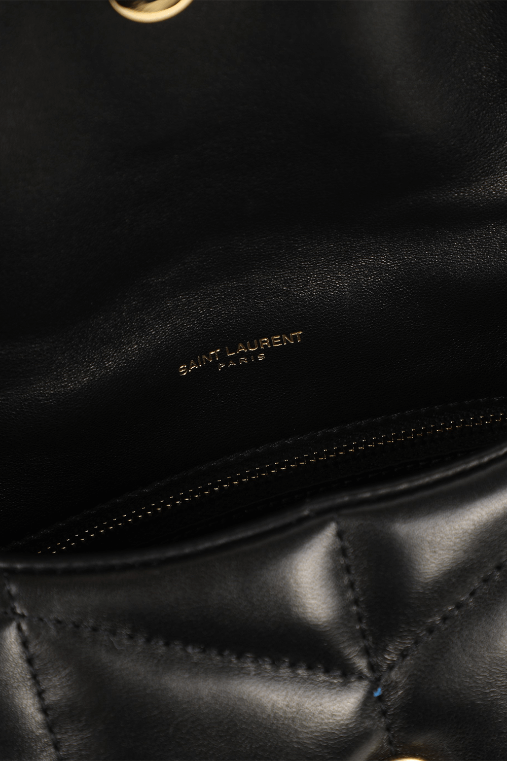 תמונת פנים של Puffer Toy Bag In Quilted Black Leather SAINT LAURENT