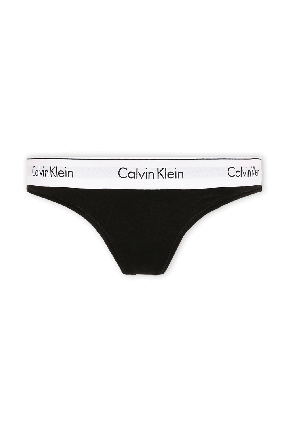 תמונה קידמית של תחתוני חוטיני שחורים CALVIN KLEIN