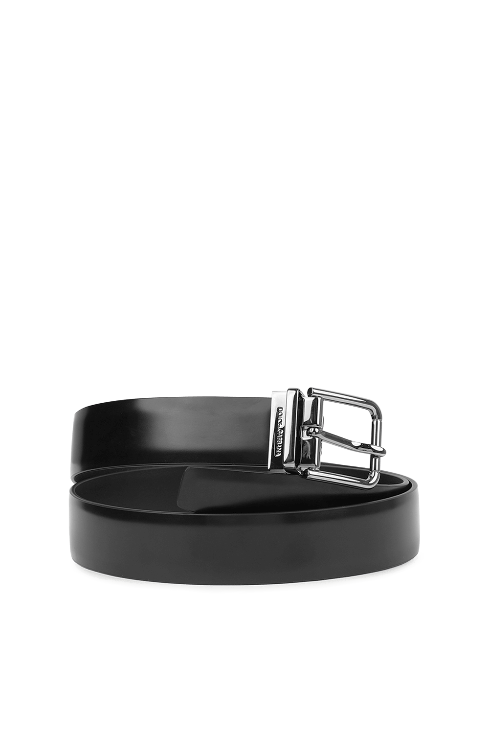 תמונה קידמית של Classic Leather Belt in Black