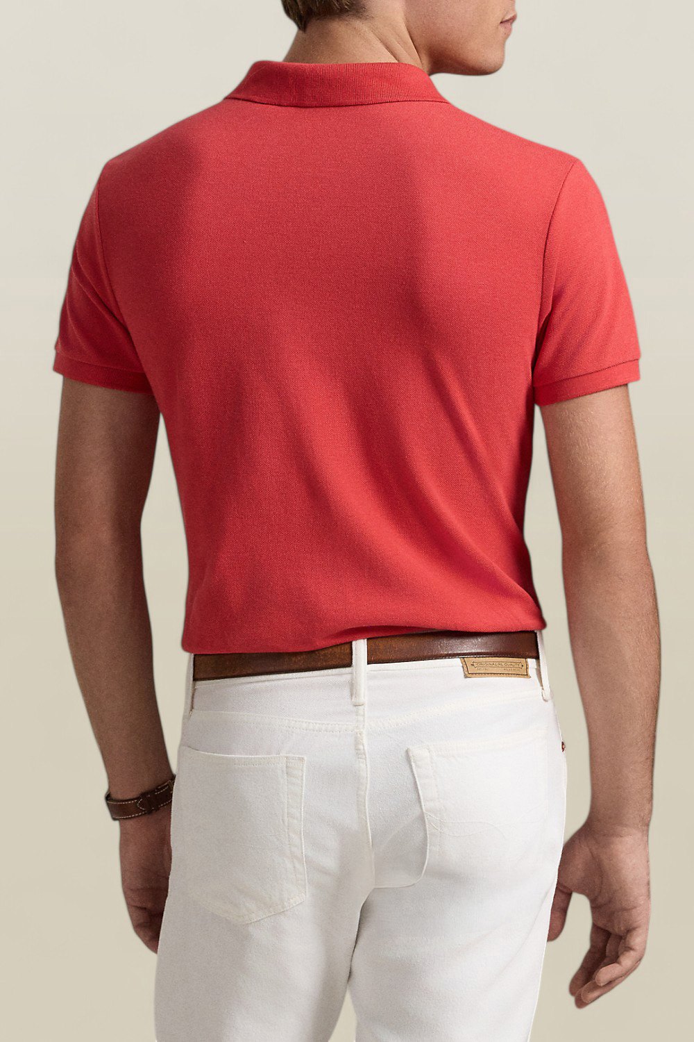 תמונת דוגמן אחורית של חולצת פולו סלים פיט POLO RALPH LAUREN